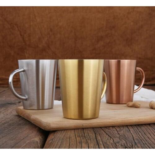 Quevinal 60pcs 320ml 12oz Vacuum Cups Stainless Steel Mug Double Wall Cup Insulated Beverage Milk Thermo Coffee Mug with handles