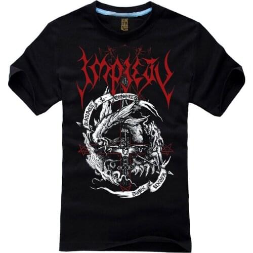 11 designs IMPIETY Rock Brand shirt 3D DEVIL Goat skull demon fitness Hardrock heavy Dark Metal 100%Cotton Streetwear Customize