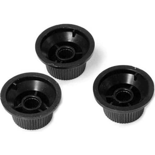 1 Volume 2 Tone Knob Button Electric Guitar Potentiometer Hat For FD Bottom Black