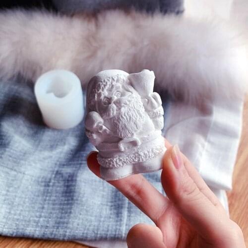 Santa Claus Candle Mold Handmade Candle Making Supplies Home Decoration DIY 3D Christmas Gift House Ornament molde de vela
