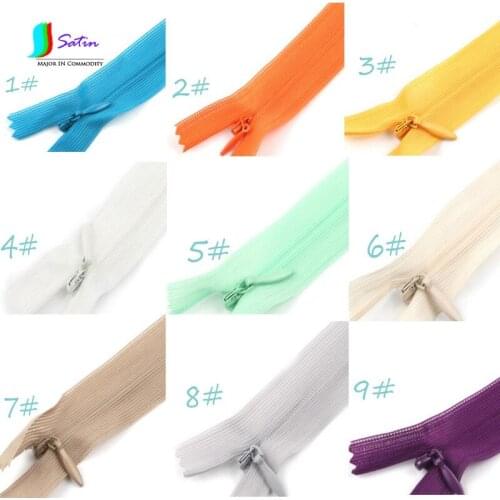 DIY Invisible Zipper 53cm Pillow Cushion Cushion Closure Zipper 3# Pants Short Skirt Dress Dress Accessories White Black S333P