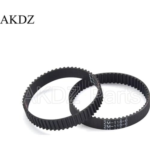 2MGT 2M 2GT Synchronous Timing belt Pitch length 118 width 6mm/9mm Teeth 59 Rubber closed