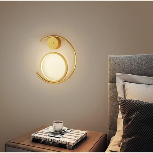 Modern Led Wall Light Minimalist Creative Bedroom Bedside Lamp Living Room Background Wall Lamp Nordic Aisle Corridor Lighting