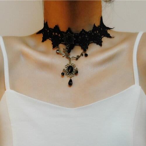 Vintage Choker Necklace Gothic Jewelry False Collar Statement Necklace for Women Accessories Girl Party Jewelry