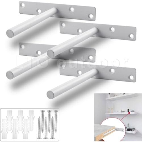 1/2/4 Black and White Bracket Hidden Shelf Support Bracket Wall-Mounted Multifunctional Household Hardware Accessories