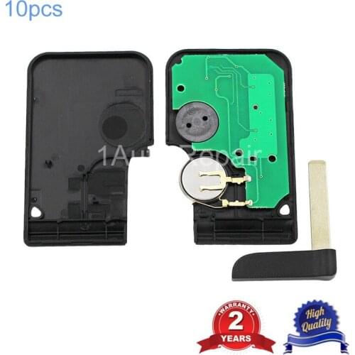 10pcs Smart Remote Key Card 3 buttons for Renault Megane II Scenic II Grand Scenic 2003-2008 PCF7947chip 433Mhz