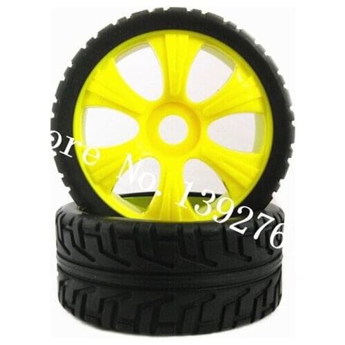 2Pair RC HSP 100mm*43mm Hexagon Adapter 17mm 1/8 Nitro Remote Control Car Rubber Tyre Tires & Wheel Rim Complete Buggy Tire