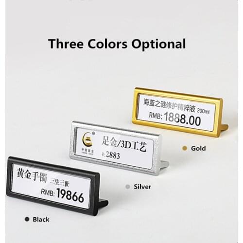 20*60mm Metal Mini Sign Display Holder Price Paper Name Card Tag Label Counter Top Stand Case Small