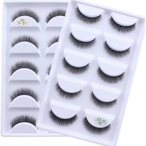 250 pairs/50box 100% Real Mink Fake Eyelashes 3D Natural False Eyelashes 3d Mink Lashes Soft Eyelash Extension Makeup Kit Cilios