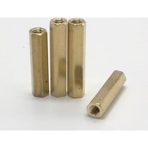5pcs 50pcs Hex Long Nut Female To Female M2 M2.5 M3 M4 M5 Brass Standoff Spacer Hexagonal Stud SpacerHollow Pillars