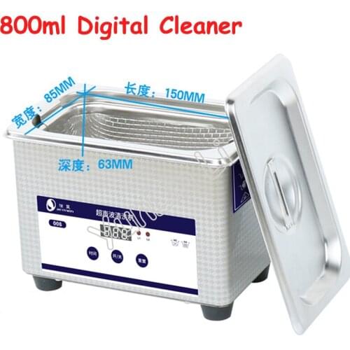 800ml Digital Ultrasonic Cleaner 110V/220V 50W Watch Washer Stainless Steel Jewelry Cleaning Machine JP-008