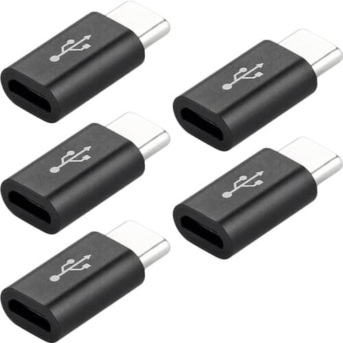 5PCS Exquisite Small Compact USB-C Type-C Adapter USB 3.1 Generic Data Charging Adapter Mobile Phone Accessories Fast Chargering