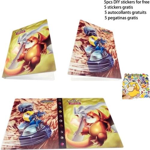 240pcs Pokemon Go Cards Album Book Cartoon Anime Card DIY Collectors Loaded List Holder Capacity Binder Folder Toys For Kids