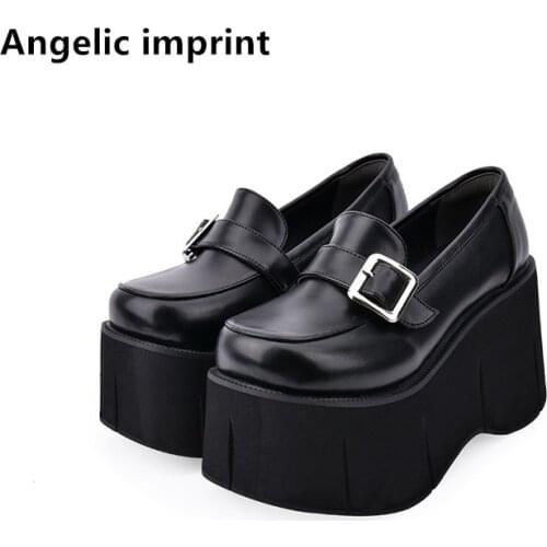 Angelic imprint woman mori girl lolita cosplay punk JK shoes lady high heels pumps women princess dress party platform shoes 47