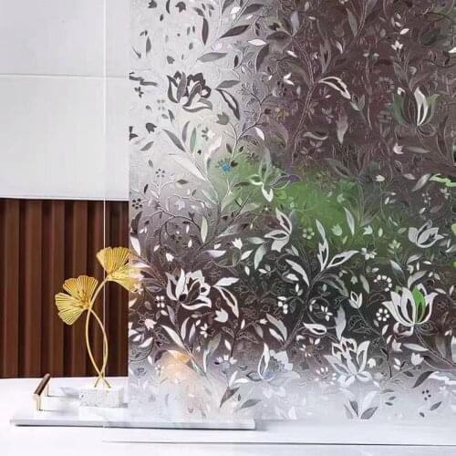 Privacy Window Film 3D Static Decoration Self Adhesive Film for UV Blocking Heat Control Glass Window Stickers