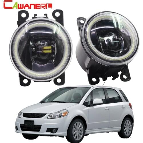 Cawaner For Suzuki SX4 (EY, GY) 2006-2014 Car 4000LM LED Lamp Front Fog Light Assembly Angel Eye Daytime Running Light DRL 12V