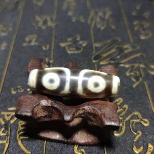 Black and White 3 Eyes Patterns 13mm*40mm Tibetan Dzi Beads Powerful Totems Great Gifts