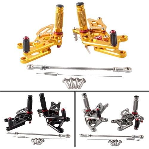 CNC Adjustment Rider Rearset Rear Set Footpegs For Honda CBR 250R 2010 2011 2012 2013 2014 Aluminum