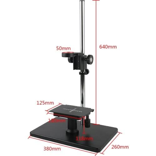 50mm Dia Focus Holder Adjustable Load Table X Y Microscope Stage Lab Industry Video Microscope Camera Adjustable Stand Holder