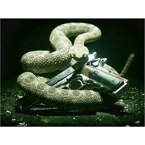 DIY Painting By Numbers Snake Animals Kit Oil Picture By Numbers Knife Wall Art Painting on Canvas Home Decoration Gift