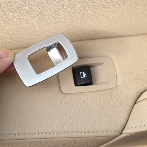 For BMW X5 X6 E70 E71 2008-2013 ABS Silver/Black Window Lift Button Frame Trim Sticker Car Accessories For Left Hand Drive