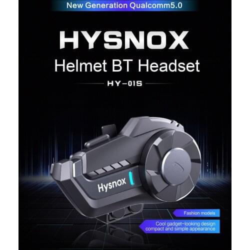 Hysnox HY-01S Motorcycle BT Intercom with Helmet BT Headset Waterproof Universal Communication System for Bike Motorcycle