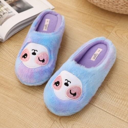Kawaii sloth Cute Plush Indoor Warm Winter Adults Stuffed Cartoon Lovely Shoes for Children Kids Boys Girls Gift