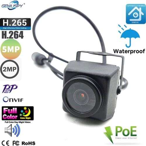 Outdoor CCTV Security Sony IMX307 Starlight Full Color 1080P 2MP 5MP HD IP66 Waterproof Mini POE IP IR Nest Camera For Vehicle