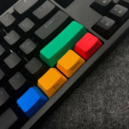2021 New 10pcs Replacement Mechanical Keyboard OEM Profile Keycap Set RGBY Color Durable