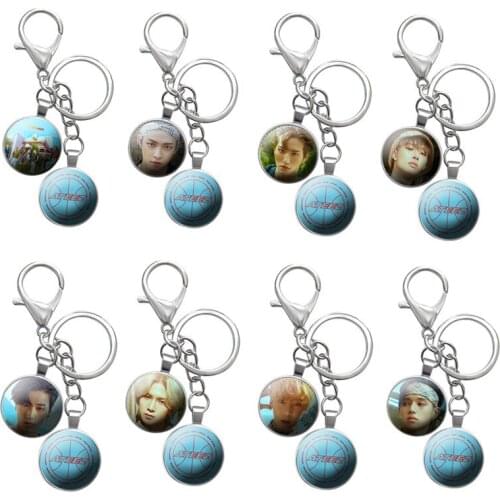 Kpop ATEEZ New Album ZERO:FEVER Part.1 Key Chain Keyring ATINY Fans Collection v10
