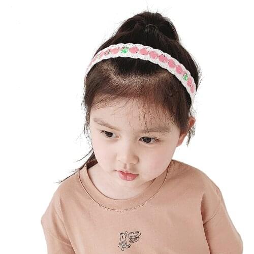 Handmade Hair Accessories Baby Girls Kids Headband Korea Simple Cute Print Fabric lace HairBands Hair Hoop Headwear For Children