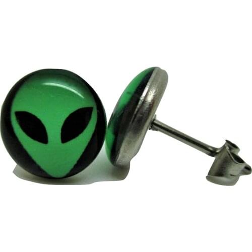 Earrings For Women Kelly Earrings Fashion Charm Exaggerated Hip Hop Girls Gift Cute Alien UFO Saucerman 14mm