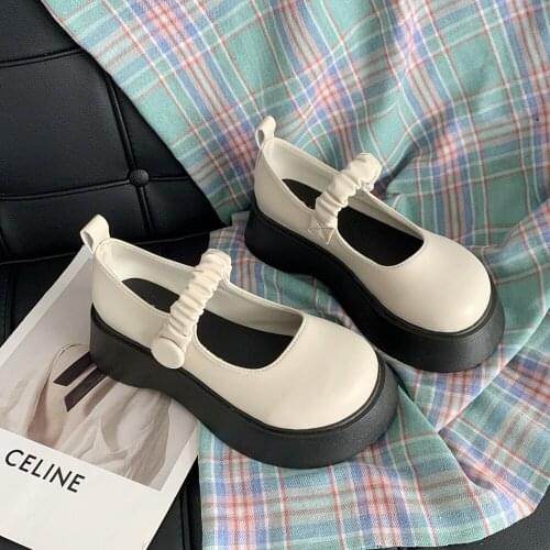 Lolita Shoes College Girl Student Sweet Lolita Shoes JK Uniform Shoes Mary Jane Shoes Low Heel Women White Lolita Sneakers