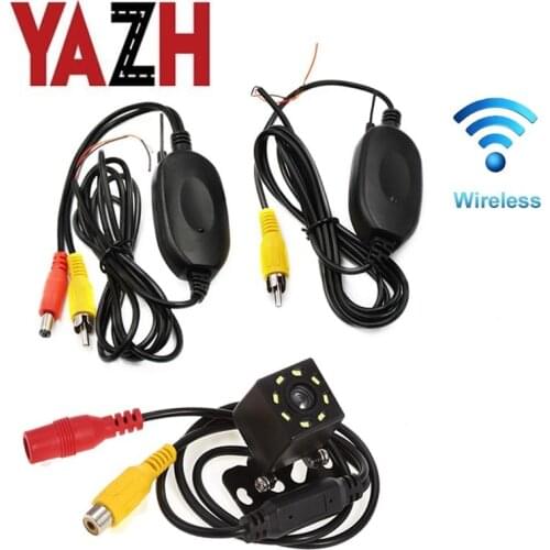 DC 12V Universal Car Rear View Reverse Camera Wifi Wireless Wiring Kit 2.4GHz Vehicle 8 LED Camera Wireless Transmitter/Receiver