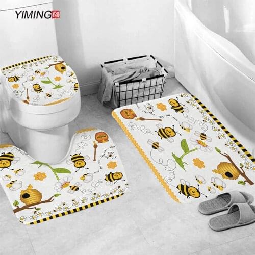 YIMING Bath & Toilet Rug Sets