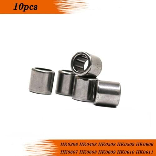 10pcs HK0306 HK0408 HK0508 HK0509 HK0606 HK0607 HK0608 HK0609 HK0610 HK0611 HK0612 draw cup needle roller bearing