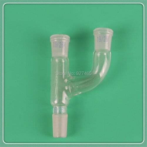 19/26,Glass Claisen Adapter,Three Ways Multiple Adapters,Two Necks Parallel,Lab Glassware