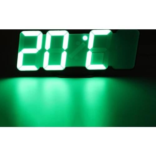 3D LED Wall Clock Modern Digital Alarm Clock Home Decor with Remote Control USB Cable Guide 115 Colors Voice Control Alarm Watch