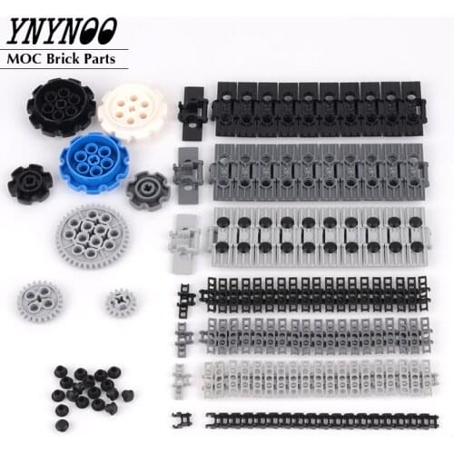 5-100Pcs High-Tech Tank Motorcycle Chain Link Gears 3711 3873 42610 88328 MOC Brick DIY Block Assemble Particles Set