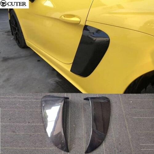718 GT4 style Carbon fiber Side air inlet air vents for Porsche 718 GT4 style Car body kit