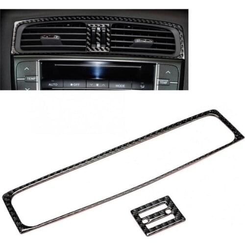 Car Middle AC Air Outlet Vent Panel Cover Trim Carbon Fiber Sticker Auto Interior Accessories For Lexus IS250 300 350C 2006-2012