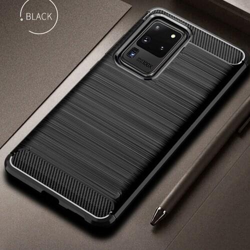 For Samsung Galaxy S20 Ultra S 20+ Plus Case Carbon Fiber Cover Shockproof Phone Case For Samsung Note20 Note 20 Ultra 5G Cover