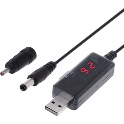 DC Boost Converter DC 5V to 9V 12V USB Step Up Power Supply Adapter with Display