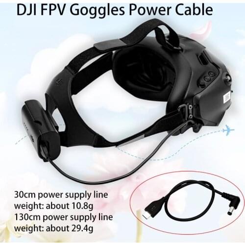 DJI FPV Power Supply Line Flying Glasses Power Supply Line V2 Battery Power Cord Back Clip Battery Box Accessories Storage Mat