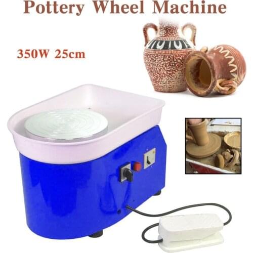 Pottery Forming Machine 350W 25cm Ceramic Pottery Wheel with Adjustable Feet Lever Pedal For Ceramic Work Clay Art Craft DIY