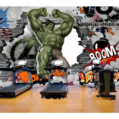 Avengers Photo Wallpaper Custom 3D Hulk Wallpaper Graffiti Wall Mural Children Bedroom Living room Office TV Backdrop Super hero