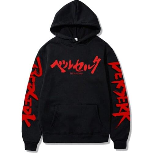 Berserk Harajuku Print Hoodies Casual Loog Sleeve Autumn Winter Street Style Fashion Hoodie Sweatshirt