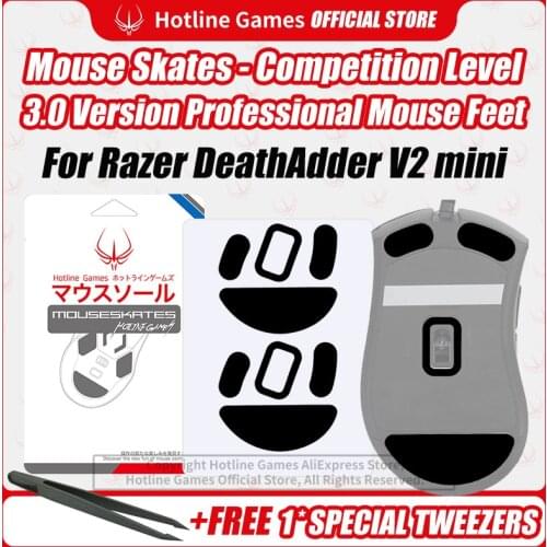 Hotline Games 3.0 Competition Level Mouse Skates Mouse Feet Replacement Feet for Razer DeathAdder V2 Mini 0.28mm/0.7mm Thickness