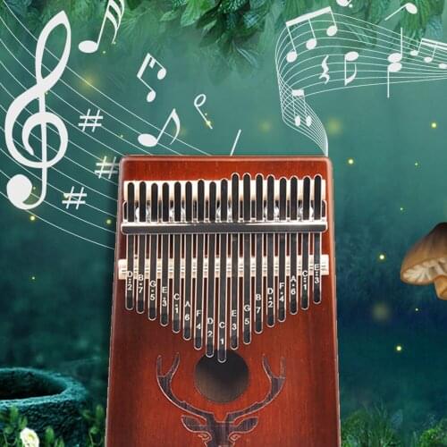 Kalimba 17 Key Mahogany Thumb Piano Mbira Musical Machine Instrument Africa Finger Piano 21 Key Instrumento Brown For Music