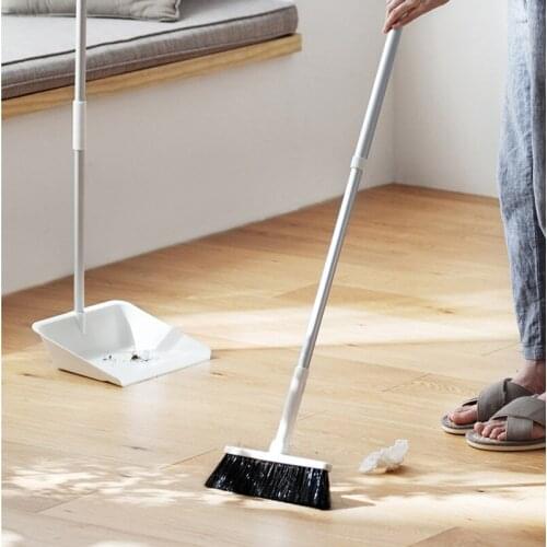 China easy-to-clean horsetail brooms household magic cleaning tools retractable broom and dustpan kit